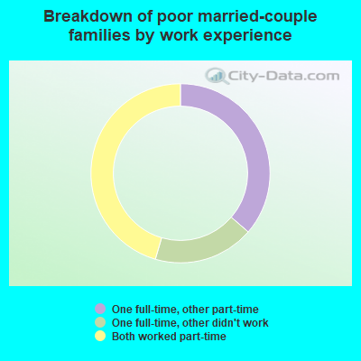 Breakdown of poor married-couple families by work experience